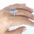 thumbnail image 4 of 925 Sterling Silver Ring Natural Angelite Handmade Jewelry, 4 of 10