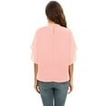 thumbnail image 2 of EFINNY Women OL Chiffon Tops Business Office Work Dress Casual Short Sleeve Shirt Blouse, 2 of 7