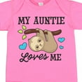 thumbnail image 4 of Inktastic My Auntie Loves Me with Sloth and Hearts Boys or Girls Baby Bodysuit, 4 of 5