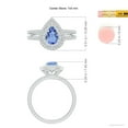 thumbnail image 4 of ANGARA Natural Split Shank Pear Tanzanite and Diamond Double Halo Ring in 14K White Gold for Women (Size-7x5mm) | December Birthstone, Anniversary, Jewelry Gift for Women | Natural Tanzanite Ring, 4 of 9