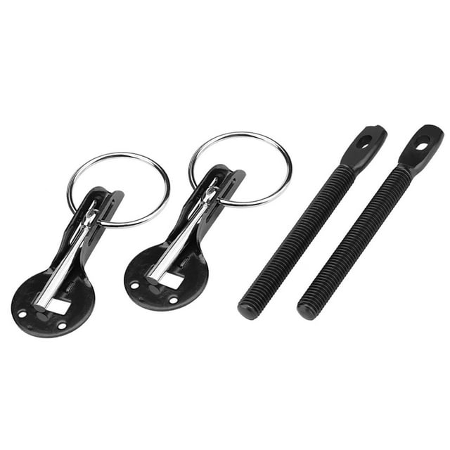 Hood Pin Lock Kit Bonnet Hood Pin Universal Hood Pin Lock Universal Bonnet Hood Pin Pins Lock Latch Kit For Racing Sport Car Black