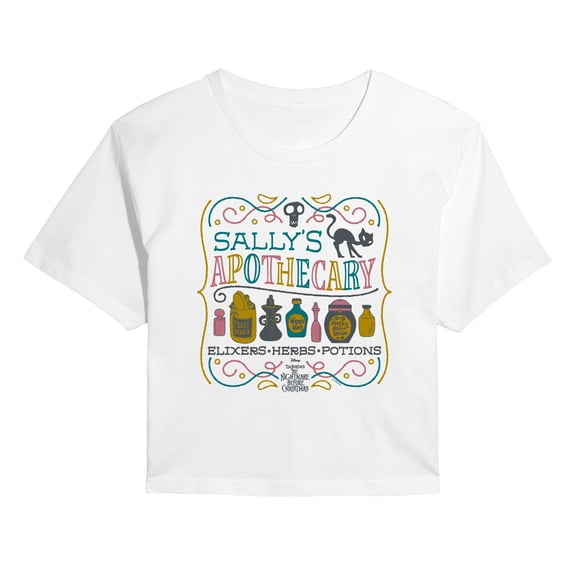The Nightmare Before Christmas - Sallys Apothecary - Juniors Cropped Graphic T-Shirt