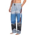 thumbnail image 2 of Balery Lighthouse On The Waters print Men's Pajama Pants,Ultra Lightweight Pjs,Lounge Pant-Medium, 2 of 9