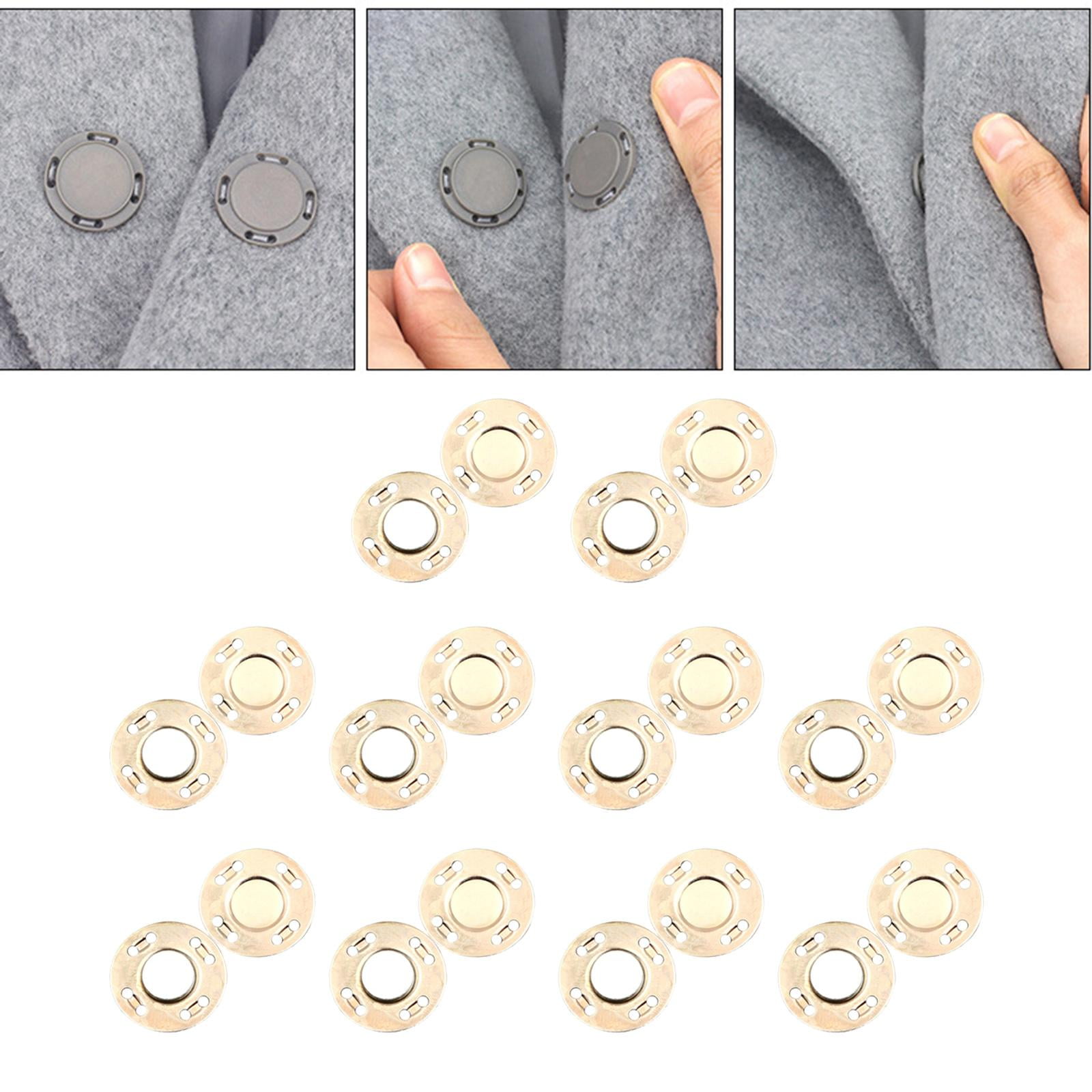 FVDPWYE 20 Pairs Button Clasps Snaps Alloy Knitting Quilting Sewing Pants Jean Coats