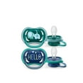 thumbnail image 3 of Philips Avent Ultra Air Pacifier 18 months+, Opal Elephant / Blue Hello, 2 pack, SCF349/18, 3 of 8
