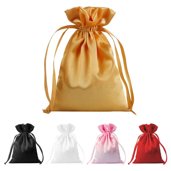 Bolsas de regalo de satén Beileinice HK de 15 x 24 cm con cordón, 30 unidades