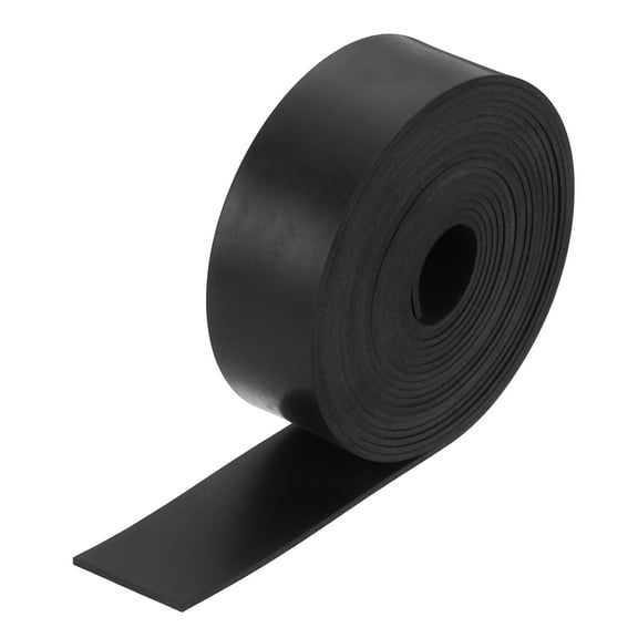 Uxcell Solid Rubber Sheet 1/16" Thick x 1" Wide x 100" Long, Anti-Slip Neoprene Rubber Roofing Material for Gaskets DIY Material, Pads
