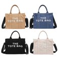 thumbnail image 4 of Bolso Hombro Mano Gran Capacidad Con Letras Lona (Caqui), 4 of 9