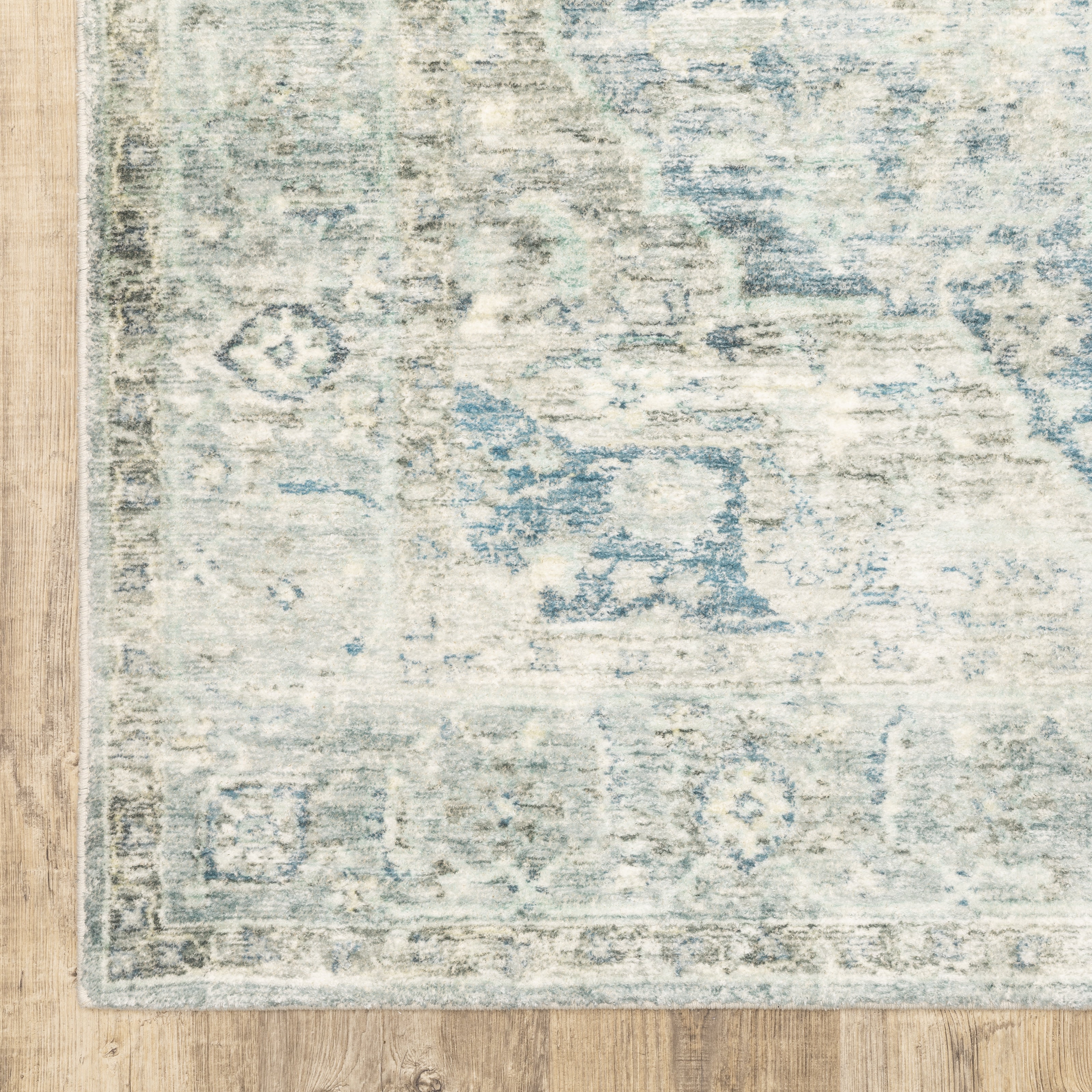 Avalon Home Silvana Bohemian Medallion Area Rug, 2' X 8' Runner, Gray/ Blue