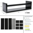 thumbnail image 5 of Esonal Black Nursery Shelves 16" Wooden Floating Wall Bookshelf for Kids Floating Wall Shelves 3.4 lb a Set of 3, 5 of 7