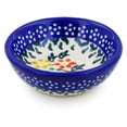 thumbnail image 3 of Polish Pottery 2¾-inch Bowl (Spring Flower Ring Theme) Hand Painted in Boleslawiec, Poland + Certificate of Authenticity, 3 of 6