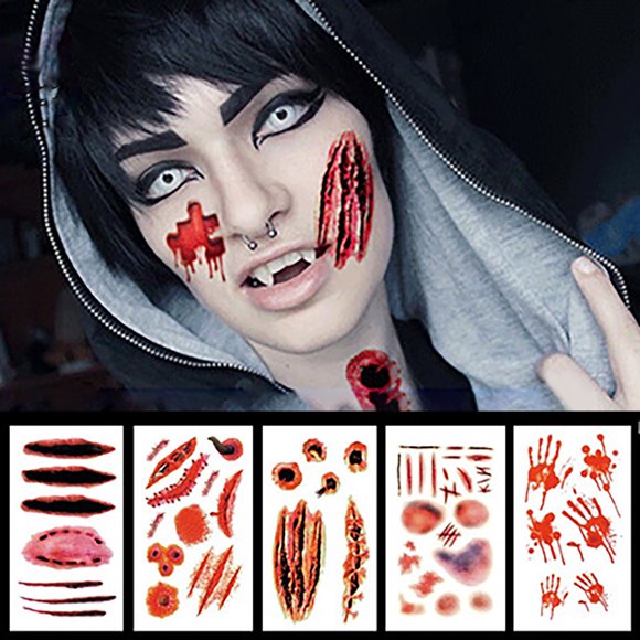 ABPWLY Halloween Scar Stickers Funny Stickers Realistic Scar Stickers Clearance Up to 40% off Canada Days Rollback Clearance