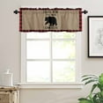 thumbnail image 7 of Black Bear Kitchen Curtains and Valances Set, I Love You Red Black Plaid Winter Christmas Rod Pocket Window Valance 18 Inch Window Curtain Panels for Living Room Bedroom Laundry, 27.5x24in, 3 Pieces, 7 of 7