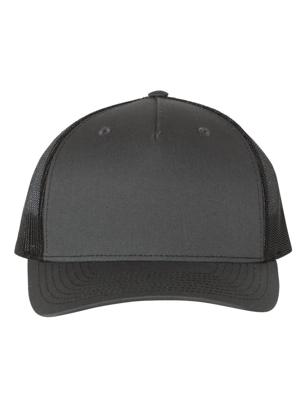 Richardson Five-Panel Trucker Cap 112FP Charcoal/ Black