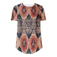 thumbnail image 5 of Otvok 2025 Womens T-Shirt Spring Summer Printed Round Neck Short Sleeve Tops, 5 of 5