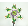 Direct International Metal Hummingbirds and Flower Wind Spinner Garden ...
