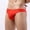Red, variant on Lilgiuy Men's Swimwear Mesh Panel Bikini Swimming Briefs Sexy Low Rise Swimsuit
