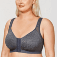 thumbnail image 3 of DELIMIRA Women's Front Closure Posture Wireless Back Support Full Coverage Bra Plus Size, 3 of 8