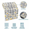 thumbnail image 5 of Spring Floral Bed Runner for Cal King Size Bed, Watercolor White Flowers Gray White Plaid Soft Bedding Scarf Bedding Protector Slipcover Sofa Throw for Bedroom Hotel Guesthouse, 5 of 8