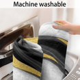 thumbnail image 5 of Black White Marble Gold Wave Pattern Bathroom Rugs Mat,Non Slip Microfiber Bathroom Rug,Rubber Backing,Soft Bathroom Mats for Bathroom Floor,Tub and Shower,17x30in(43x75cm), 5 of 5