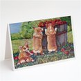 thumbnail image 1 of Carolines Treasures 7351GCA7P Apple Helper Corgis Cartes de Vœux & Enveloppes - Lot de 8, 1 of 1