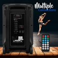 thumbnail image 3 of Sistema de Altavoces Bocinas PA Inalámbrico Portátil de 800W Pyle, Bluetooth para Interiores y Exteriores, Bocina Estéreo DJ con Entrada MP3 AUX de 3.5 mm, Luz Intermitente para Fiestas y Radio FM, 3 of 8