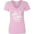 thumbnail image 3 of Inktastic Spring Break the Beach is My Happy Place Women's V-Neck T-Shirt, 3 of 5