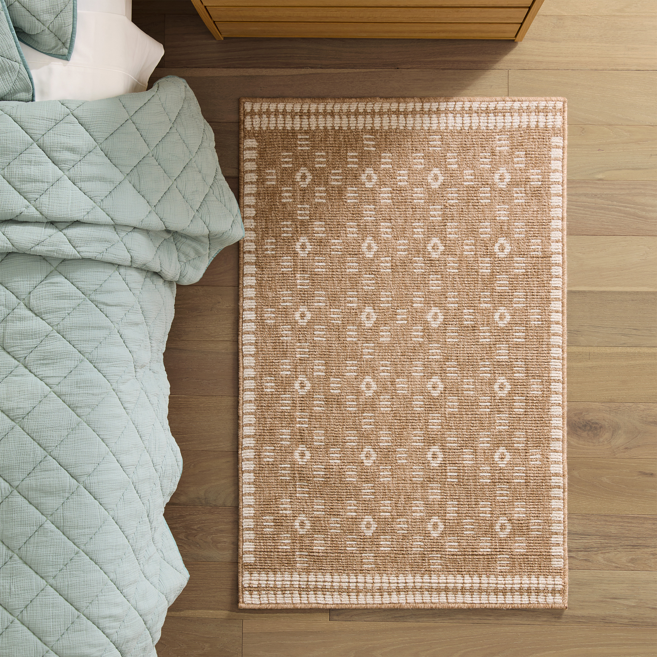 Better Homes & Gardens Taupe/Ivory Liz Crafted Geo Indoor Area Rug, 30" x 46"