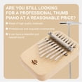 thumbnail image 2 of WESIEVYA 1Set Delicate Finger Piano Instrument Thumb Maple for Music Enthusiasts Leisure, 2 of 4
