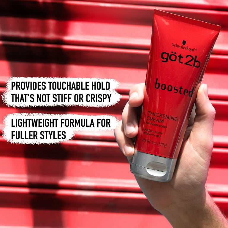 Got2b Boosted Thickening Cream, Lightweight Formula for Fuller