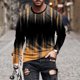 thumbnail image 1 of Blusas y camisas de manga larga con cuello redondo para hombre, blusa informal de manga larga con cuello redondo y estampado., 1 of 5