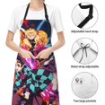 thumbnail image 6 of Demon Slayer Adjustable Bib Apron, Waterdrop Resistant Aprons with 2 Pockets Cooking Kitchen Aprons for Women Men Chef, 6 of 8