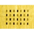 thumbnail image 1 of Ahgly Company Indoor Rectangle Solid Yellow Modern Area Rugs, 3' x 5', 1 of 4
