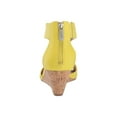 thumbnail image 5 of Charles David Gallo Sunshine Yellow Low Cork Wedge Open Toe T-strap Sandals (Sunshine Yellow, 7), 5 of 6