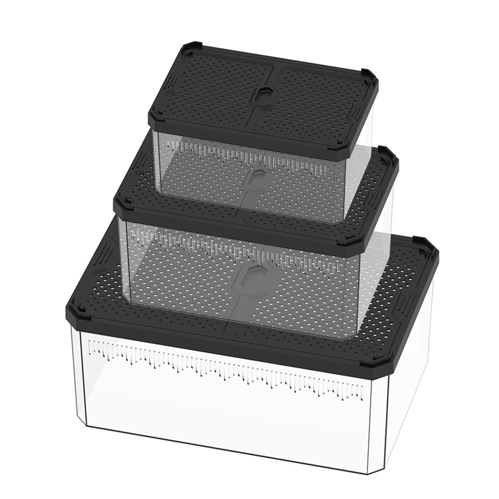 Fzaqwen Reptile Enclosure Terrarium Hatching Case Carrier Easy Cleaning Breeding Box for S