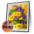 thumbnail image 1 of Cuadros Decorativos Kit de pintura de diamante 5D Girasol en jarrón Taladro redondo completo Rhinestone DIY Sywqhk Nuevos Originales, 1 of 1