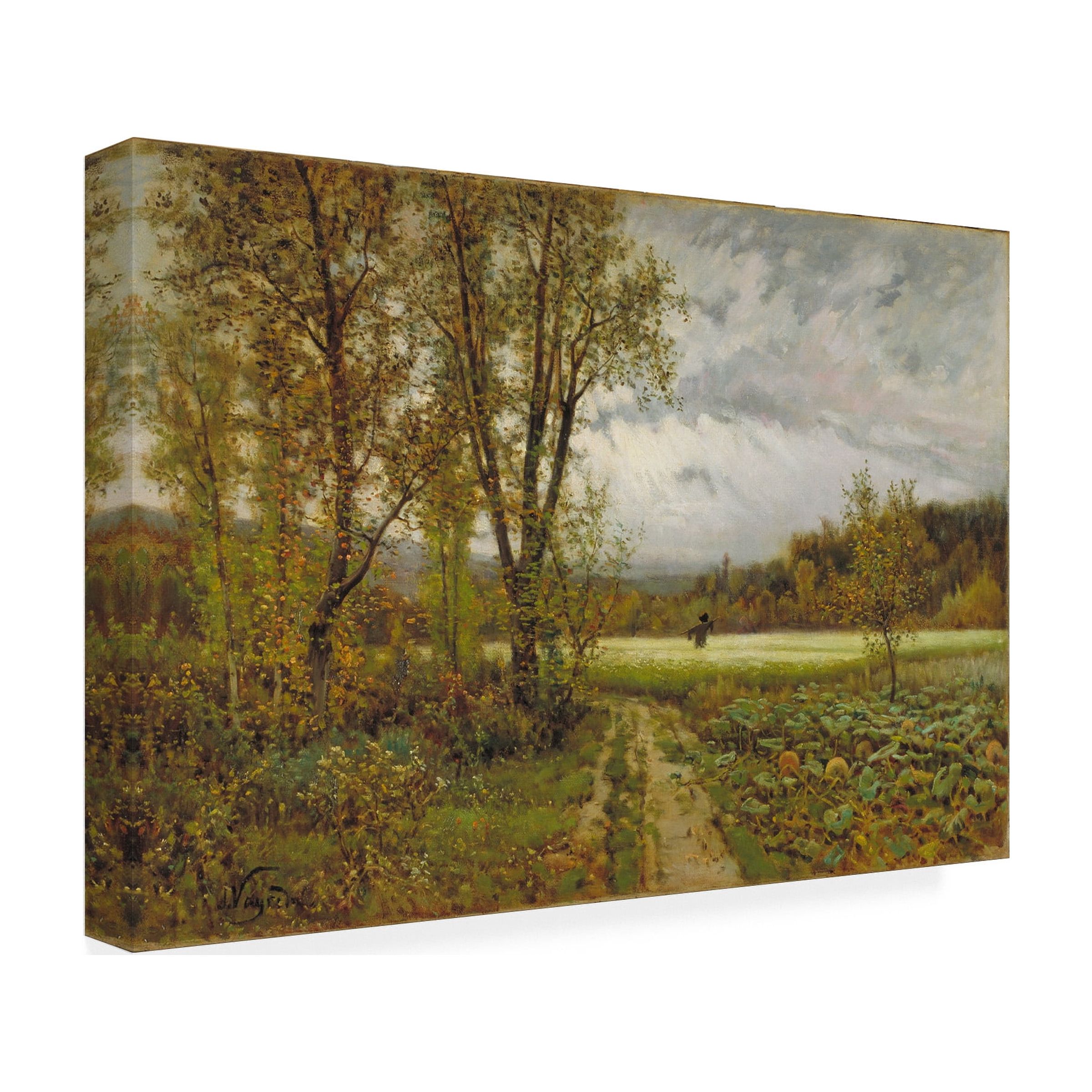 Joaquim Vayreda 'The Scarecrow' Canvas Art