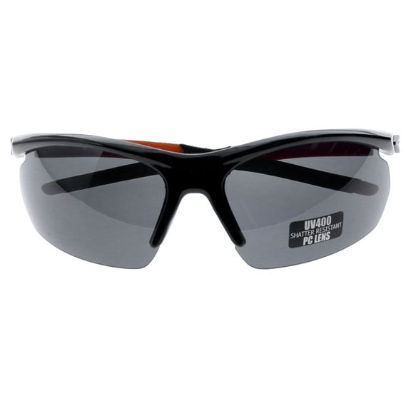 Mi Amore UV protection Shatter resistant Polycarbonate Semi-Rimless-Sunglasses Black & Orange