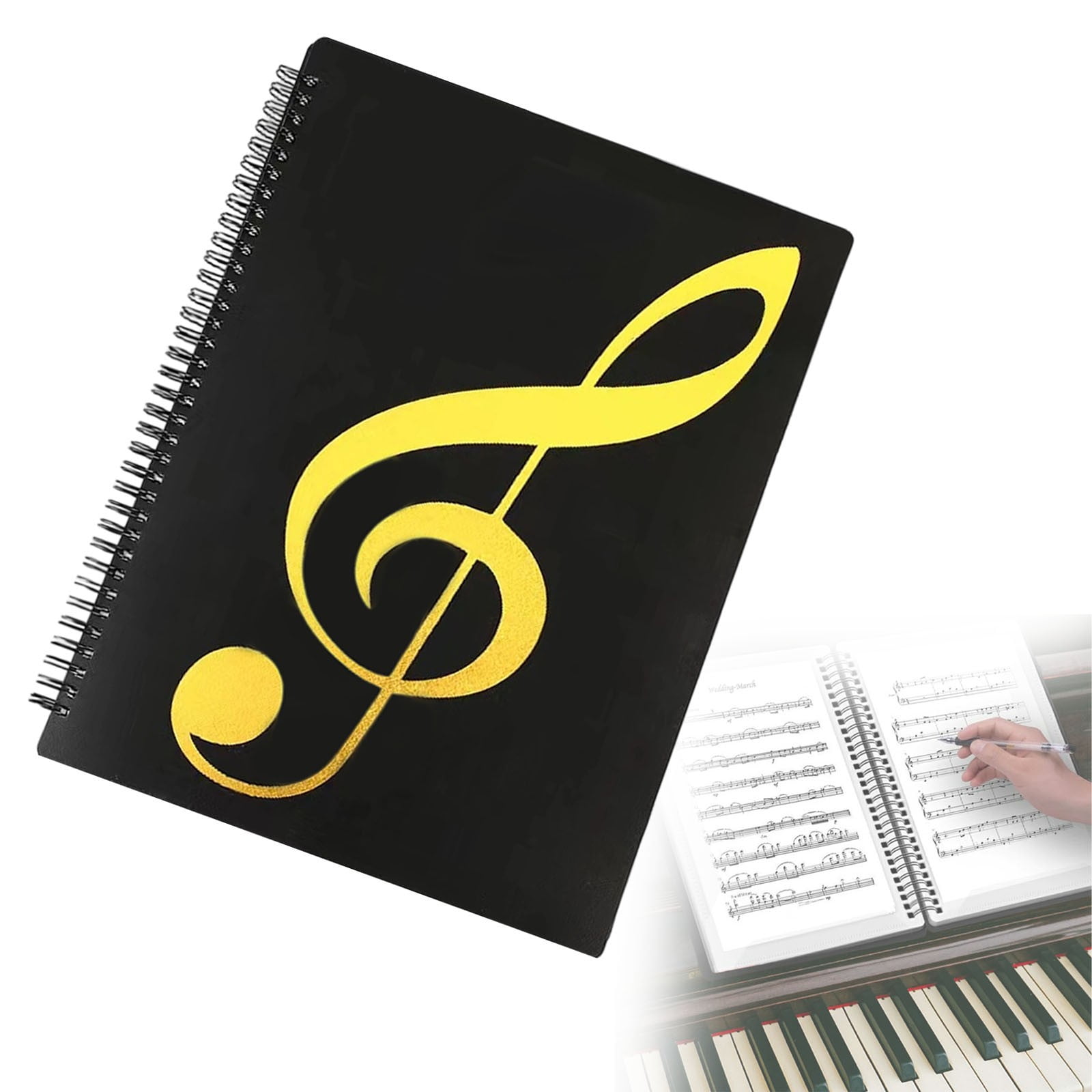 1 Music Score Folder Sheet Music Folder 60 Pages Sheet Music /Holder Letter Size Writable & Detachable Choir Folder