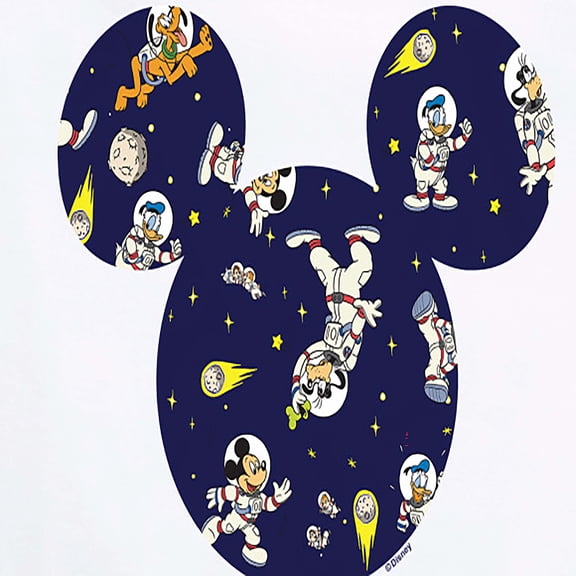 Mickey & Friends - Space Pattern - Women's Short Sleeve Graphic T-Shirt
