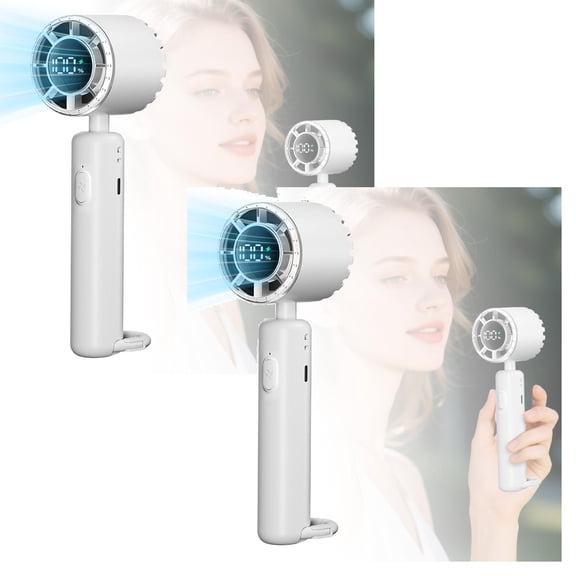 2Pcs Wireless Usb Digital Hair Dryer – Lightweight Fast Drying Portable Blow Dryer With Adjustable Heat Settings Air Cooler