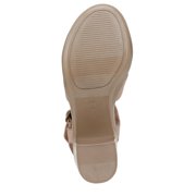 Bzees For Lifestride Women's Everly Block Heel Sandal Beige Denim 9W