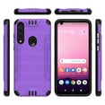 thumbnail image 2 of Kaleidio Case For Orbic Magic 5G [Combat Armor] Brushed Metallic Impact [Shockproof] Protector Hybrid Cover [Purple/Black], 2 of 5
