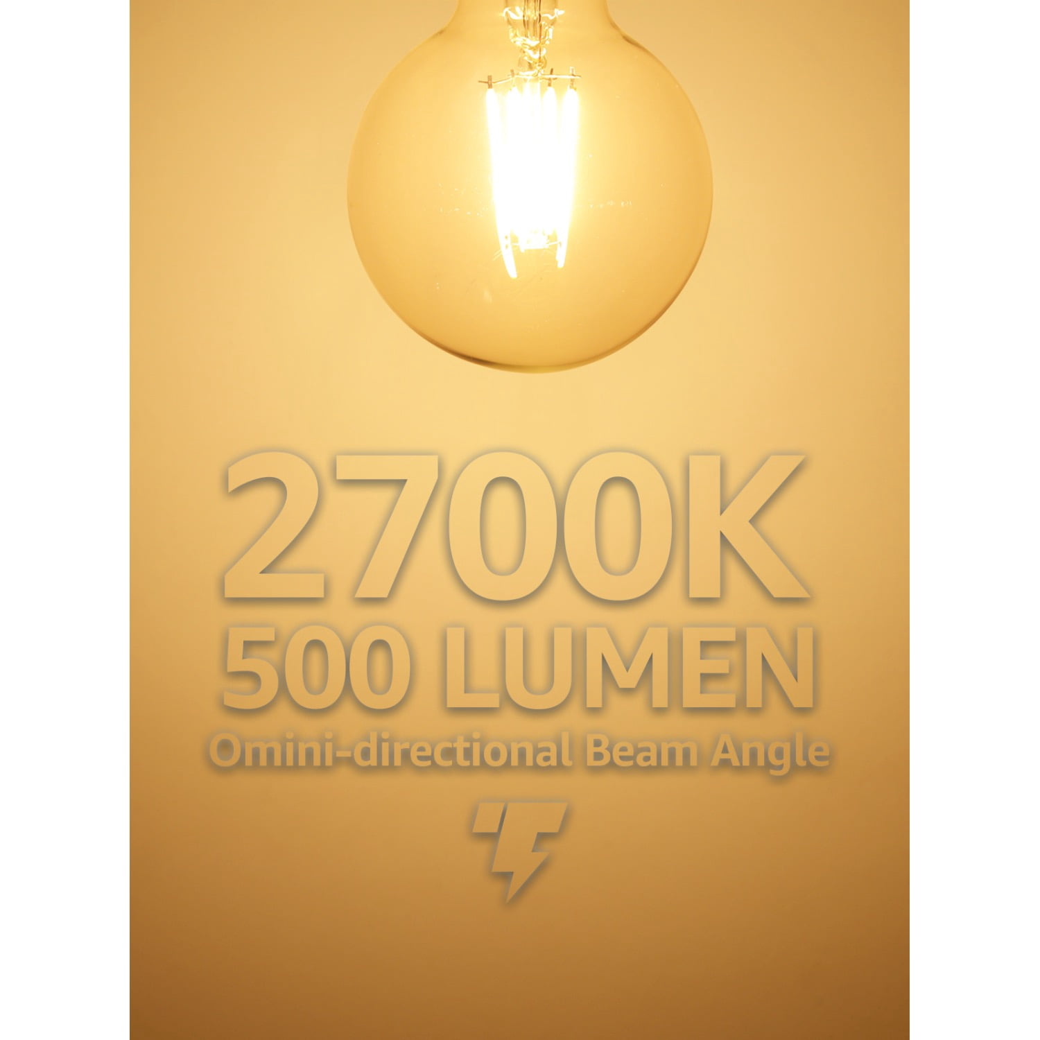 18 Pack Dimmable LED G25 Globe Light Bulb, Round Clear Vanity Bulb for Bathroom, LED Edison Bulb, 4.5W(60W Eqv.), UL Listed, 500lm, E26 Base, 2700K Soft White