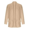 thumbnail image 4 of Blazer Chaquetas Para Mujer Blazers Traje de Negocios de Moda Color Sólido Costura Plaid Manga Larga Chaqueta de Punto Top Odeerbi ODB132125, 4 of 7