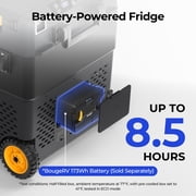 BougeRV Car Refrigerator 52QT Dual Zone, 12 Volt Portable Freezer Fridge with Wheels, APP Control Compressor Refrigerator 12V/24V DC for RV Truck Vehicle Boat Outdoor Travel Camping Trip Use