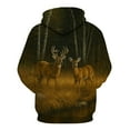 thumbnail image 3 of Rebaike Men's & Women's Deer Couple Hoodie 3D Forest Buck and Doe Pullover Sweatshirt, 3 of 8