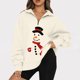 thumbnail image 1 of Pntutb moda mujer Casual estampado solapa cuello manga larga suelta camiseta blusa pulóver tops Pntutb Pntutb-4115, 1 of 6