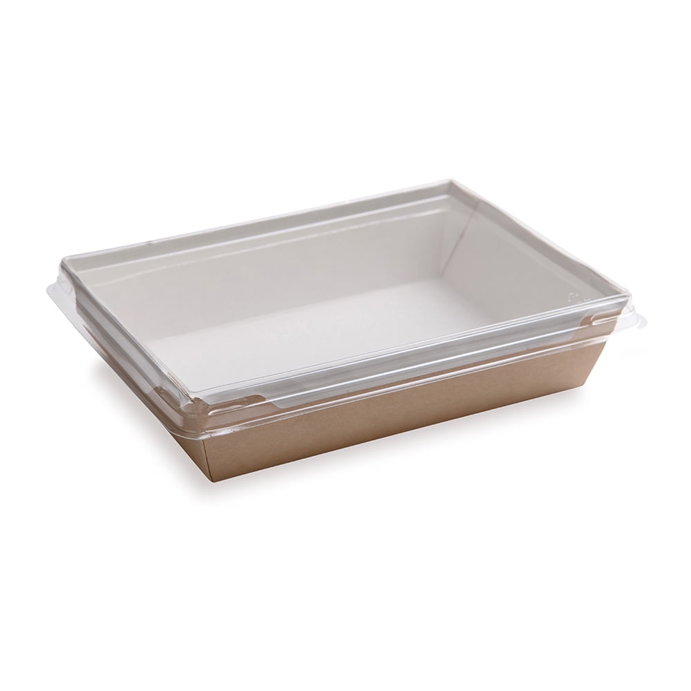 Restaurantware Small Cafe Vision Click Lock Take Out Container 17 Ounces 200 Count Box Clear Lid Sold Separately