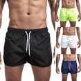 thumbnail image 3 of zeranth Men Shorts Super Soft Wear Resistant Polyester Summer Beach Shorts Swim Trunks for Male, 3 of 7